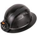 Klein Tools K12 Series Carbon Fiber Hard Hat with Light - One Size, Vented, Full Brim, Class C