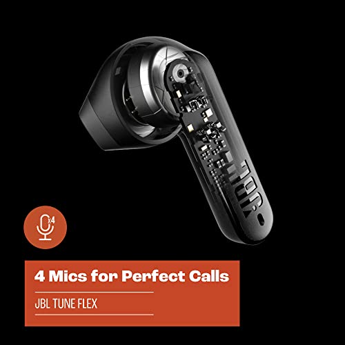 JBL Tune Flex True Wireless Noise Cancelling Earbuds - Black, Small