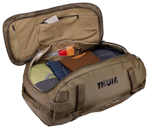 70L Weather-Resistant Duffel Bag - Khaki, Converts to Backpack, Travel Ready