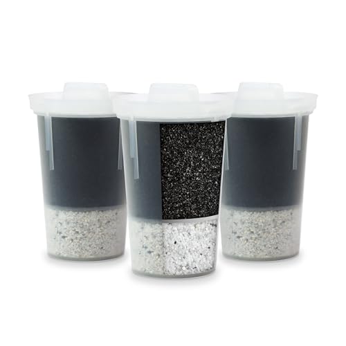 Santevia MINA Alkaline Water Filter 3-Pack for Pitcher | Removes Lead & Chlorine