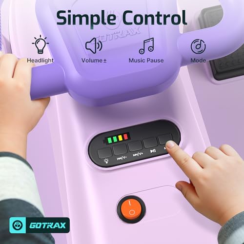 Kids Electric Wiggle Car - Purple, 12V Battery, 120 Min Ride, Bluetooth