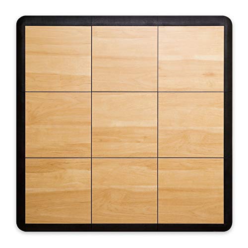 Big Floors Portable Dance Floor Tiles - Light Maple, 3x3 ft, 21 Piece Interlocking Kit with Edges - Light Maple / 3'x3' (9 sq ft)