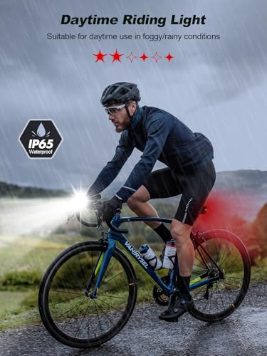 Super Bright Bike Lights 1000 Lumen with Side Warning & Multiple Modes Rechargeable