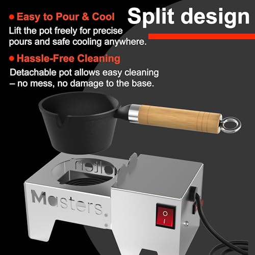 Molten Masters Silver Electric Lead Melting Pot 5 lb Capacity, 750°F