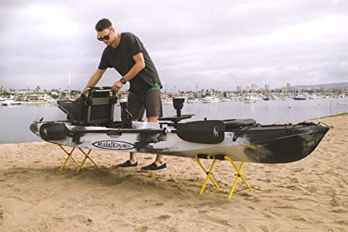 Suspenz Portable Folding Kayak Stand - Lightweight, Rustproof Aluminum Racks for Kayaks, Canoes & SUPs, 150 lb Capacity