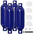 K-Musculo 8.5 Inch x 27 Inch Marine Boat Fender - Navy Blue 4 Pack for Docking, UV & Saltwater Resistant