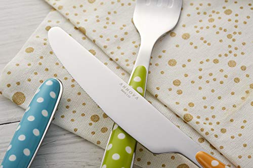 Colorful Stainless Steel Silverware Set - 24 Pieces for 6 Persons with Mix Handles