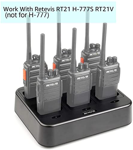 Retevis RT21/H-777S Six-Way Radio Charger - Multi-Unit Rapid Gang Charging Station
