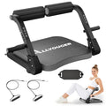 Leyeve Ab Machine with 3 Resistance Levels & Removable Handles - Black Grey