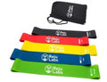 REJULABS Latex Resistance Bands Set – 5 Exercise Bands for Home Workout, Strength Training, Yoga, Pilates, Physical Therapy – Natural Latex, 5 Levels (X-Light to X-Heavy) with Carry Bag