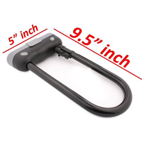 Tuff Bro Heavy Duty 14mm U Bar Bike Lock Anti-theft Bicycle U Lock with Mount Bracket & 2 Keys