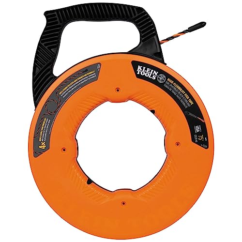 75-Foot Fish Tape – 1/4-Inch Hi-Flex Polyester Wire Pulling Tool with Bright Orange Strand