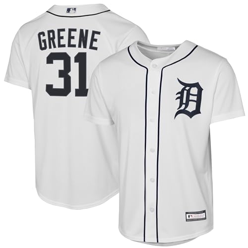 Youth Riley Greene Detroit Tigers MLB White Home Jersey Size 14-16, Kids Fan Apparel