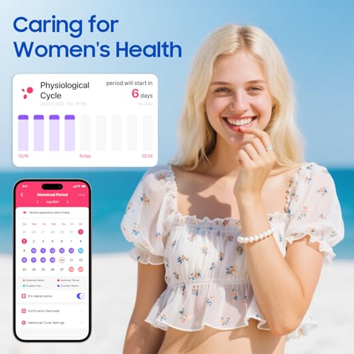 Smart Ring Health Tracker Rose Gold 7 - Waterproof Sleep & Fitness Monitoring