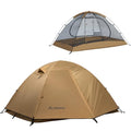 BISINNA Lightweight 2 Person Backpacking Tent - Brown, Waterproof & Windproof