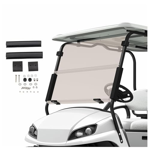 HECASA Tinted Windshield Compatible with 1994-2014 EZGO TXT & Medalist Golf Carts