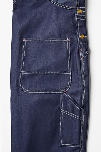 Dickies Men's Bib Overalls 36W x 32L Indigo Rigid Workwear Durable Cotton Denim