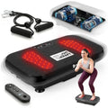 Lifepro VibraRed Vibration Plate with Red Light Therapy & Resistance Bands - Black Edition