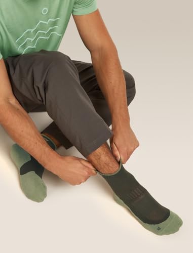 Icebreaker Merino Men’s Hike+ Light Mini Socks - Large/Dark Loden/Lichen
