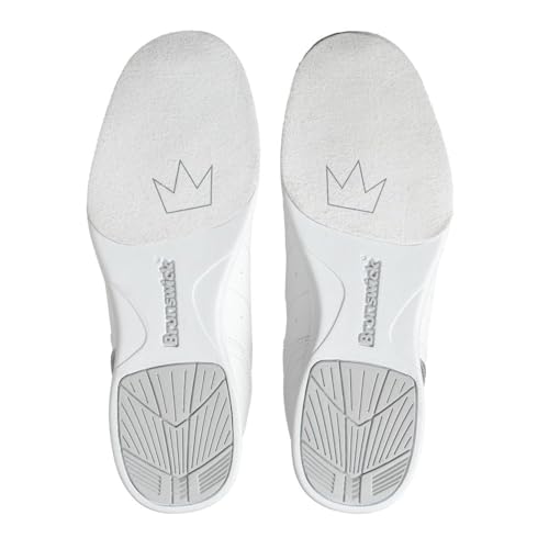 Brunswick Women's Mystic Bowling Shoes 7.5 White Silver Comfortable Synthetic Upper