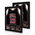 ccdcc 2 Pack Wooden Jersey Frame Display Cases with Tempered Glass – Fits Most Jerseys & Photos