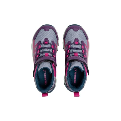 Kids Waterproof Hiking Shoes - Merrell Moab Speed 2 Mid A/C Big Kid Berry Navy