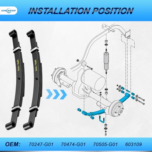 Golf Cart Rear 4-Leaf Spring Kit for EZGO TXT 1994-2009 - Heavy Duty Suspension