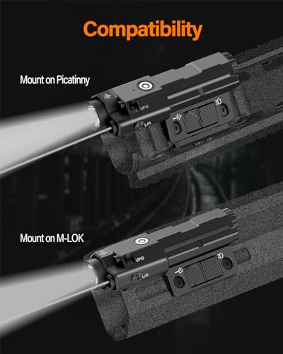 Rechargeable IR Illuminator & Laser Combo for Night Vision – Mlok/Picatinny Mount, 940nm IR Light & Laser, Waterproof, Safe Laser, Professional Use