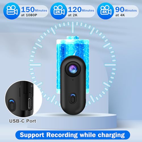 Sixmou i3 4K Tiny Action Camera - Waterproof, Magnetic Mount, Handheld