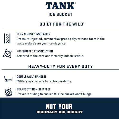 YETI Tank 45 Cooler - White, Insulated Ice Chest for Parties & Outdoors