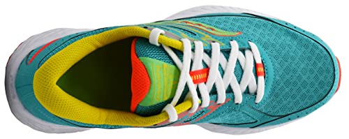 Saucony Women's Cohesion 13 Running Shoe - Teal/Slime, Size 8.5
