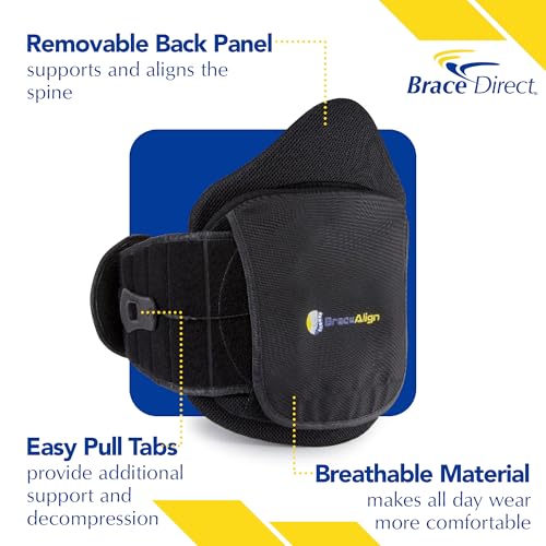 Brace Align VertebrAlign LSO Back Brace for Herniated Disc Relief Black, Universal Fit