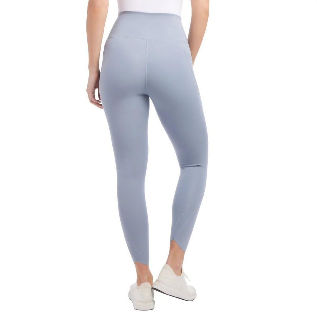 Danskin High-Rise Brushed Leggings, Side Pockets, Heavyweight (US, Alpha, Large, Regular, Regular, Nebula (Blue))
