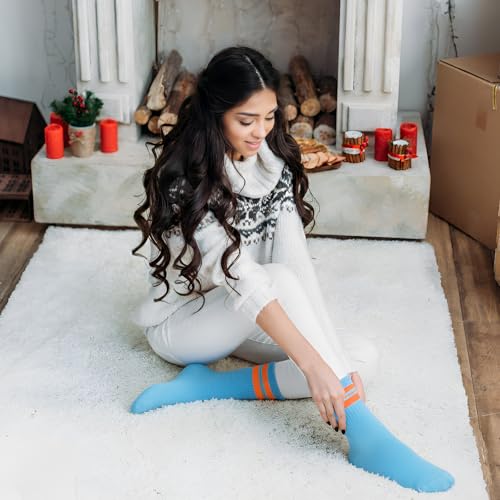Colorful Crew Socks 20 Pairs Unisex Cotton & Polyester Casual Socks