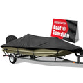 Heavy Duty Waterproof Boat Cover 14-16ft with Windproof Straps & Storage Bag - Black