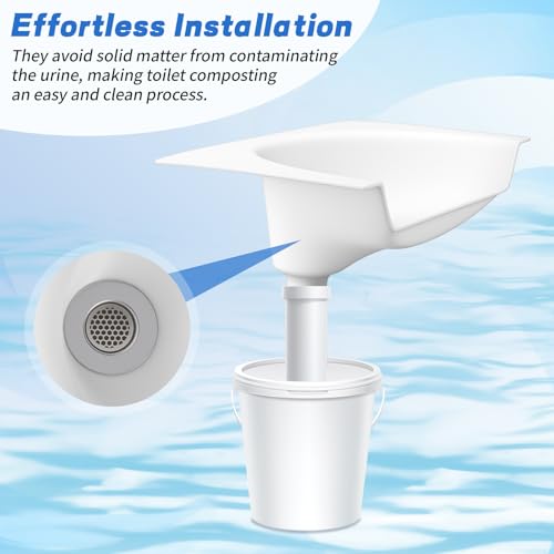 Semi-Circular Urine Diverter for Compost Toilets with Stainless Steel Sink Lid