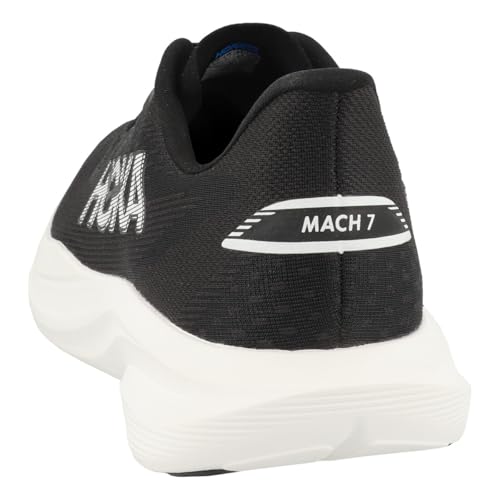 Hoka Mens Mach 7 Running Shoes 10.5 Black White - Speed-Focused Athletic Sneakers