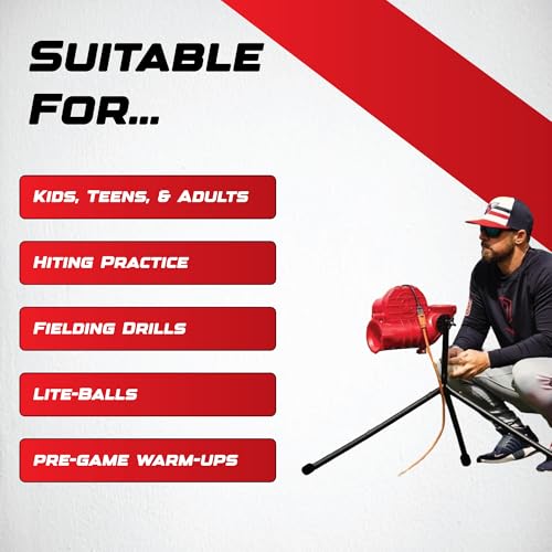 Heater Slider Lite 360 Baseball Pitching Machine with Automatic Ball Feeder