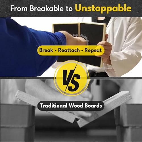 4-Bundle Rebreakable Martial Arts Breaking Boards for Taekwondo, Karate, MMA Training