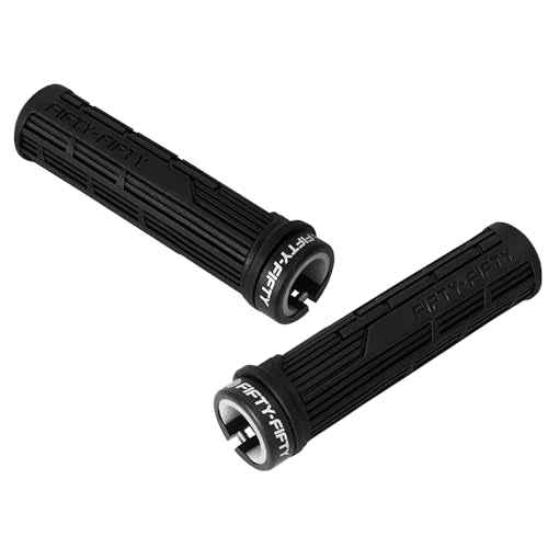 FIFTY-FIFTY Mountain Bike Handlebar Grips Black Non-Slip Lock-On MTB Riding