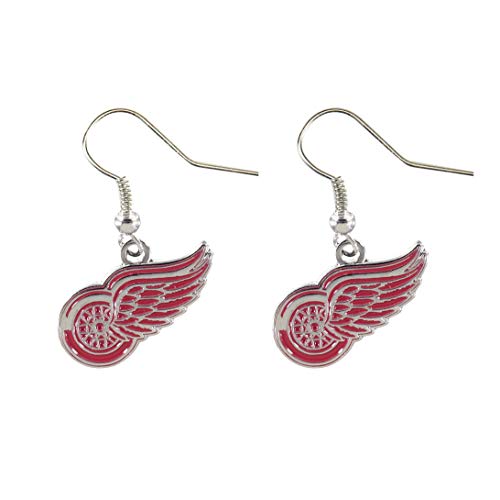 NHL Detroit Red Wings Logo Dangler Earrings - Team Spirit Jewelry