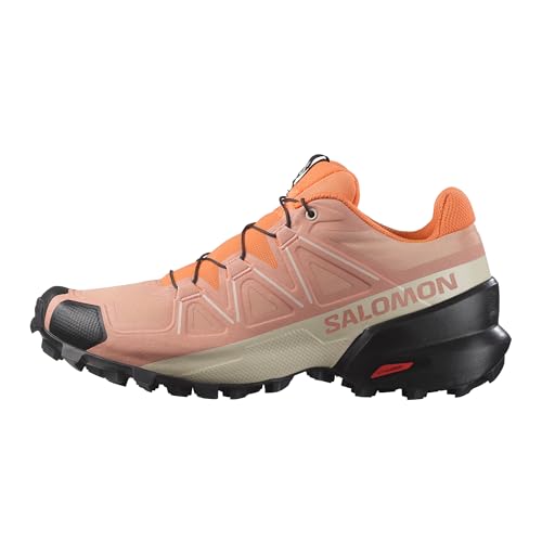 Salomon Women's Speedcross Trail Running Shoes 8.5 Cameo Brown/Black/Bird of Paradise