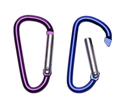 40 Pcs Aluminum Alloy D Shape Snap Hooks for Outdoor & Indoor Use