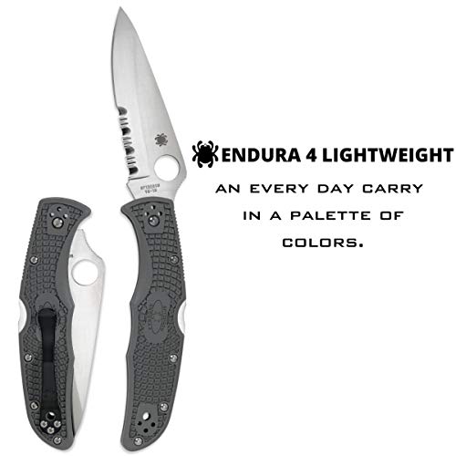 Spyderco Endura 4 Foliage Green Handle Folding Knife 3.8" VG-10 Blade, CombinationEdge