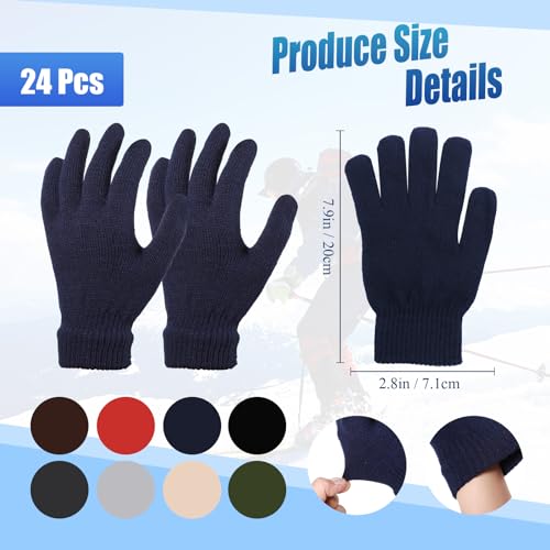 Winter Beanie Hat Gloves Socks Set - Warm Knitted Cap & Thermal Gloves with Stylish Colors 72 Pack