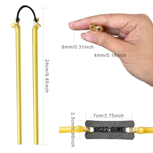 Yellow Slingshot Replacement Bands - Heavy Duty Rubber Tubing for Hunting & Outdoors
