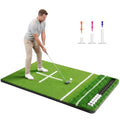 Laxcredu Ultra 6x4ft Golf Hitting Mat with Ball Tray - 21mm+45mm Turf Practice Mat