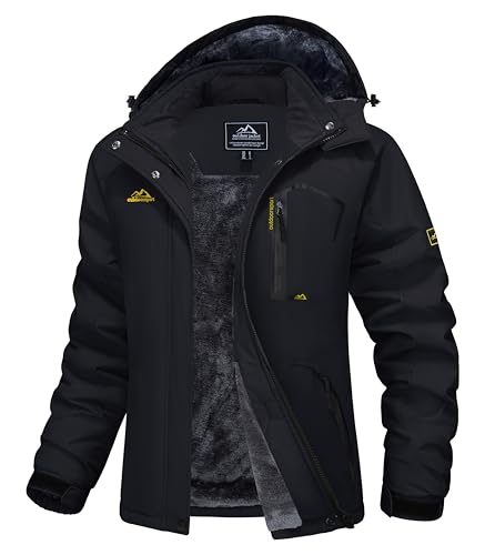 Winter Ski Jacket for Women Waterproof Snow Coat - Large Black