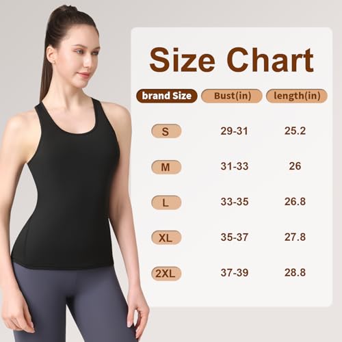 Women's Workout Tank Top 3-Pack Athletic Racerback Sports Compression Sleeveless Dry Fit - Medium, Black Gray Pink Variation
