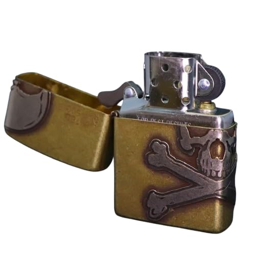 Zippo Skull Lighter Brass Limited Edition Model Antique Finish